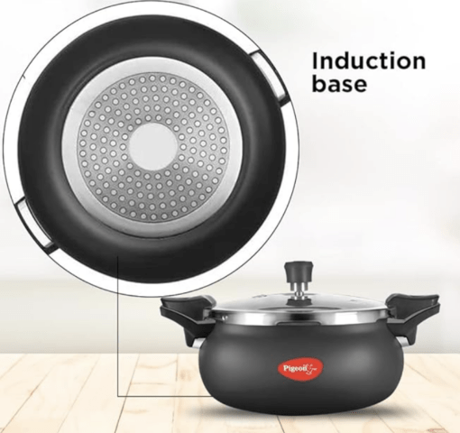 Pigeon By Stovekraft All in One Super Cooker Aluminium with Outer Lid Induction and Gas Stove Compatible 5 Litre Capacity for Healthy Cooking (Black) - Image 2